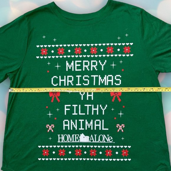Home Alone Women’s Funny Christmas Tee Shirt Top Size XXL - Picture 2 of 3